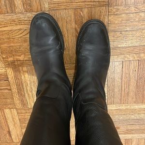 Vince black leather lined boots
